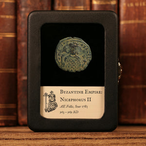 Byzantine Empire, Emperor Nicephorus II, AE Follis (Overstruck on Past Emperor, Sear 1783) - 963 to 969 CE - Byzantine Empire