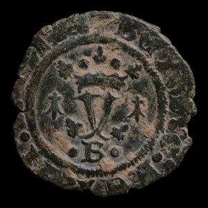 Spain, King Ferdinand V & Queen Isabella I, Billon 1 Blanca - 1497 to 1566 CE - Spain