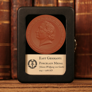 East Germany, Johann Wolfgang von Goethe Porcelain Commemorative Medal - 1947 to 1988 CE - German Democratic Republic