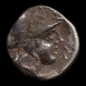 Mysia, City of Lampsakos, AR Diobol, Athena (Goddess of Wisdom) - c. 400 to 300 BCE - Greek World
