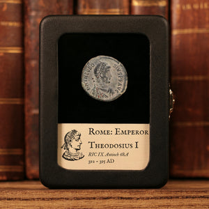 Rome, Emperor Theodosius I, AE Unit, Emperor Standing Reverse - 392 to 395 CE - Roman Empire