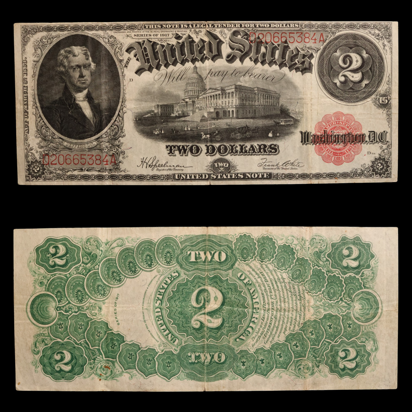 United States, Two Dollar Note - 1917 - United States of America
