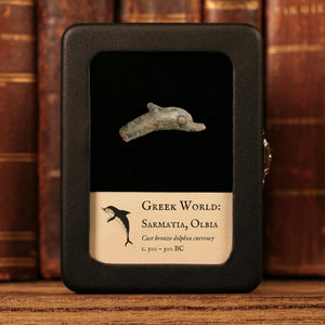 Sarmatia, City of Olbia, Cast Bronze Dolphin Currency - c. 500 to 300 BCE - Greek World