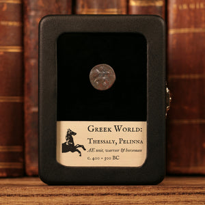 Thessaly, City of Pelinna, AE Unit, Warrior & Horseman - c. 400 to 300 BCE - Ancient Greece