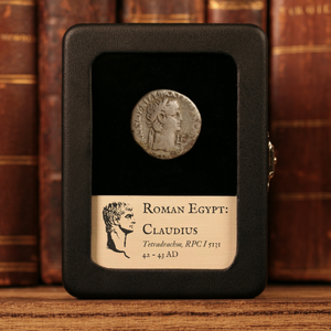 Roman Egypt, Emperor Claudius, Silver Tetradrachm (Wife of Claudius Reverse) - 42 to 43 CE - Roman Provinces