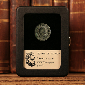 Rome, Emperor Diocletian, AE Unit, Votive Wreath Reverse (Carthage) - 303 CE - Roman Empire