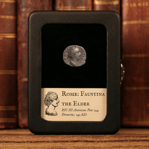 Rome, Empress Faustina I, AR Denarius, Juno (Goddess of Marriage) - 141 CE - Roman Empire