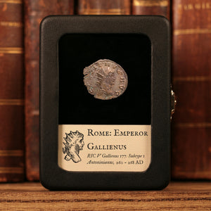 Rome, Emperor Gallienus, AR Antoninianus, Deer (Doe) Reverse - 260 to 268 CE - Roman Empire