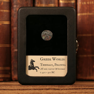 Thessaly, City of Pelinna, AE Unit, Warrior & Horseman - c. 400 to 300 BCE - Ancient Greece