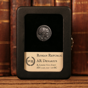 Roman Republic, Q. Lutatius Cerco (Issuer), AR Denarius, Roma & Ship - 109 to 108 BCE - Roman Republic
