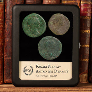 Rome, Lot of 3 Large Bronze Sestertii, Nerva-Antonine Dynasty - 96 to 192 CE - Roman Empire