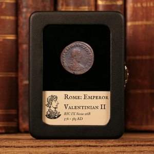 Rome, Emperor Valentinian II, AE2, Emperor Holding Victory Reverse - 378 to 383 CE - Roman Empire