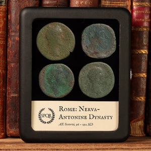 Rome, Lot of 4 Large Bronze Sestertii, Nerva-Antonine Dynasty - 96 to 192 CE - Roman Empire