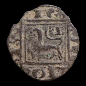 Kingdom of Castile and Leon, King Alfonso X, BI 1 Obol - 1252 to 1258 CE - Kingdom of Castile and Leon (Spanish States)