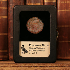 Ptolemaic Kingdom of Egypt, Queen Cleopatra VII, AE Diobol - 51 to 30 BCE - Ancient Egypt