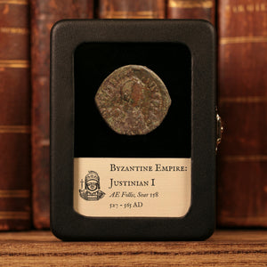 Byzantine Empire, Emperor Justinian I, AE Follis (Sear 158), Constantinople - 527 to 565 CE - Byzantine Empire