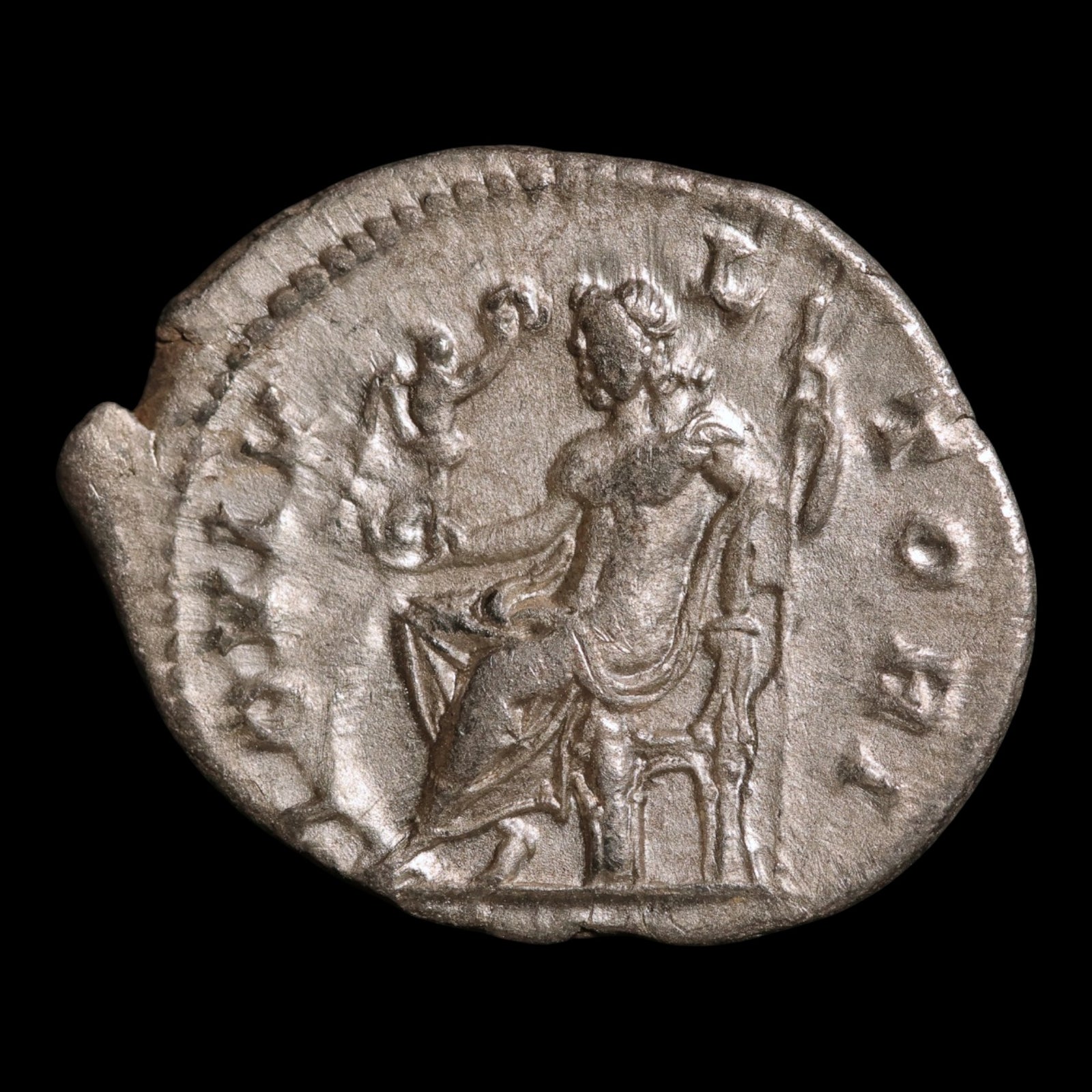 Rome, Emperor Severus Alexander, AR Denarius, Jupiter (God of Sky & Thunder) - 222 to 228 CE - Roman Empire