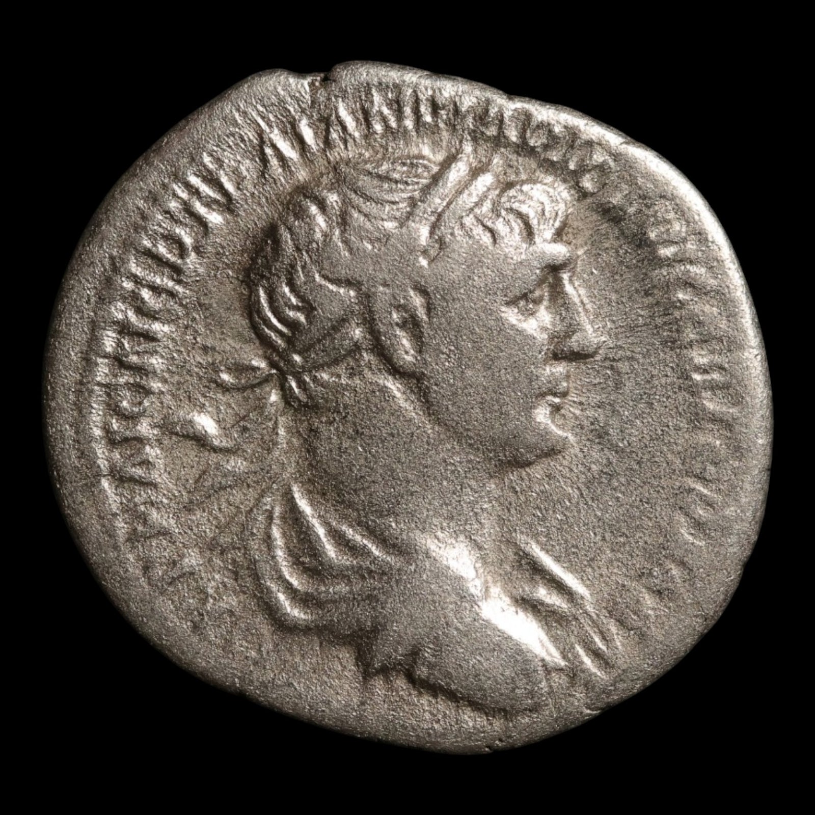 Roman Arabia, Emperor Trajan, AR Denarius, Camel Reverse - 114 to 116 CE - Roman Provinces