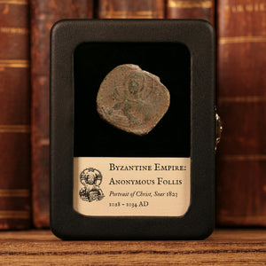 Byzantine Empire, Anonymous Follis, Class B, Portrait of Christ (Attributed to Romanus III) - 1028 to 1034 CE - Byzantine Empire