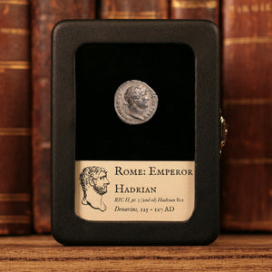 Rome, Emperor Hadrian, AR Denarius, Priestly Implements Reverse - 125 to 127 CE - Roman Empire