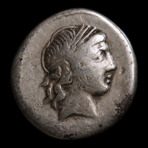 Roman Republic, L. Marcius Censorinus, AR Denarius, Apollo & Victory - 82 BCE - Roman Republic