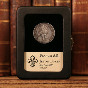 France, King Louis XIV, AR Jeton, Hercules (Greek Hero) - 1668 CE - France