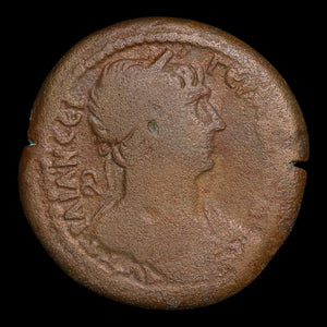 Egypt, Alexandria, Emperor Trajan, AE Drachm, Eirene (Goddess of Peace) - 112 to 113 CE - Roman Provinces