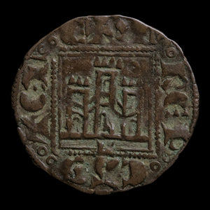 Kingdom of Castile and Leon, King Alfonso XI, Billon 1 Denier - 1331 to 1332 CE - Spanish States