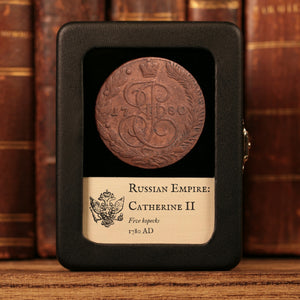 Russian Empire, Empress Catherine II, 5 Kopecks - 1780 CE - Russian Empire