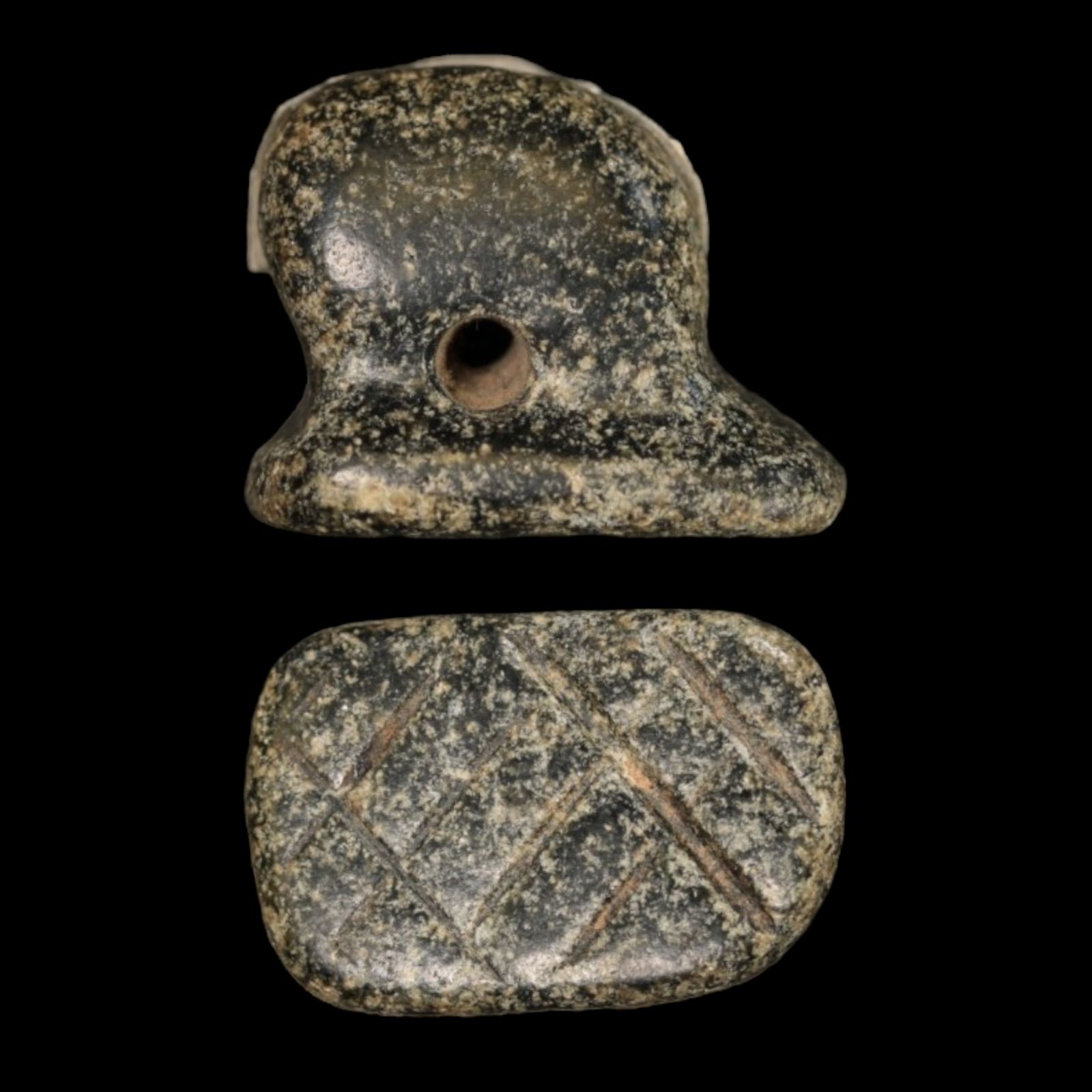 Mesopotamian Stone Seal Stamp, 19mm - c. 4000 – 3000 BCE - Western Mesopotamia - 10/4/23 Auction