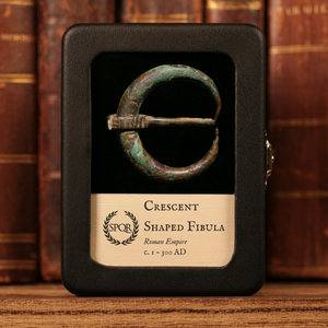 Roman Empire, Bronze Crescent Shaped Fibula - c. 1 to 300 CE - Roman Empire