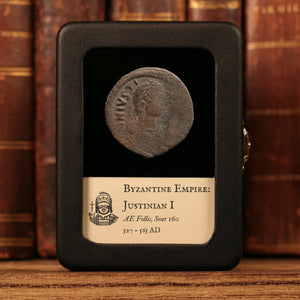 Byzantine Empire, Emperor Justinian I, AE Follis (Sear 160), Constantinople - 527 to 565 CE - Byzantine Empire