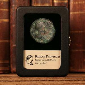 Egypt, Alexandria, Emperor Trajan, AE Drachm, Nilus (God of the Nile River) - 112 to 113 CE - Roman Provinces