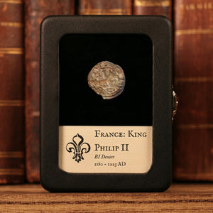France, King Philip II Augustus, BI 1 Denier - 1180 to 1223 CE - France