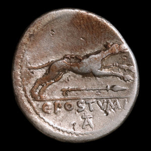 Roman Republic, C. Postumius, AR Denarius, Diana (Goddess of the Hunt) - 74 BCE - Roman Republic
