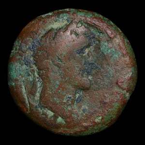 Egypt, Alexandria, Emperor Antoninus Pius, AE Unit, Triptolemus Pulled by Serpents - 150 to 151 CE - Roman Provinces