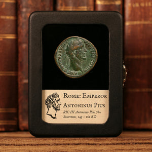 Rome, Emperor Antoninus Pius, AE Sestertius, Roma (Goddess of Rome) - 145 to 161 CE - Roman Empire