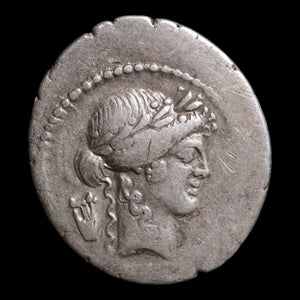 Roman Republic, P. Clodius, AR Denarius, Apollo & Diana - 42 BCE - Roman Republic