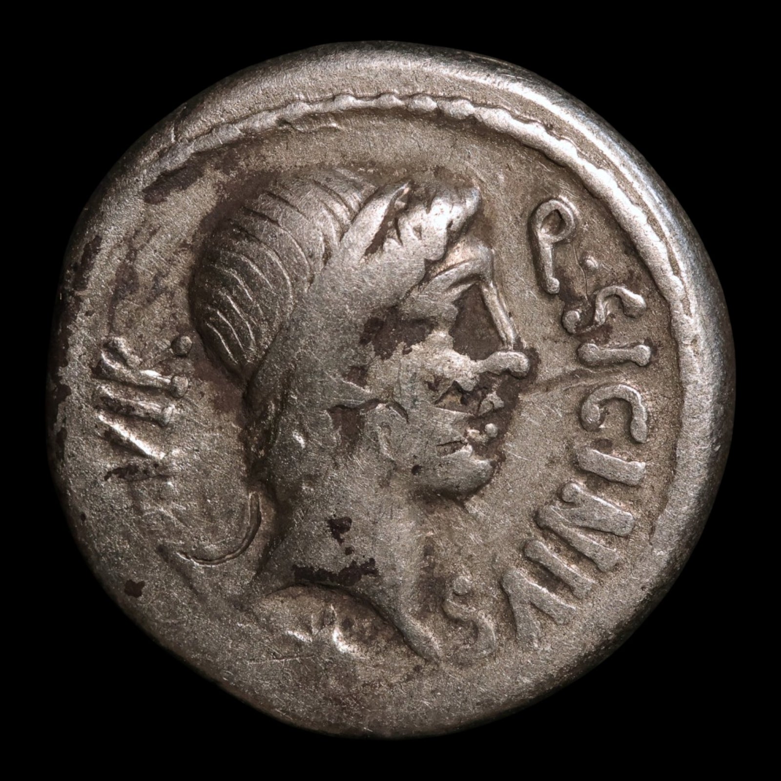 Roman Republic, Q. Sicinius, AR Denarius, Apollo (Major Greek God) - 49 BCE - Roman Republic