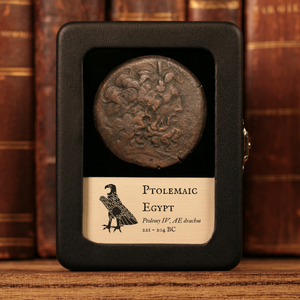 Ptolemaic Egypt, King Ptolemy IV, Extra Large Bronze Drachm, Zeus & Eagle - 221 to 204 BCE - Ancient Egypt