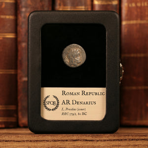 Roman Republic, L. Procilius, AR Denarius, Jupiter & Juno Sospita - 80 BCE - Roman Republic
