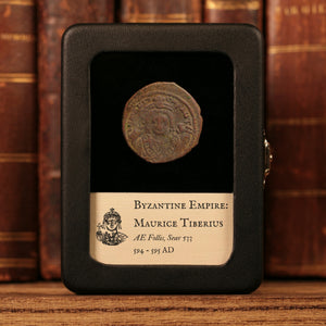 Byzantine Empire, Emperor Maurice Tiberius, AE Follis (Sear 533) - 594 to 595 CE - Byzantine Empire
