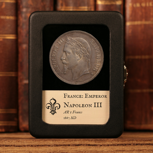 France, Emperor Napoleon III, AR (Silver) 5 Francs - 1867 CE - France