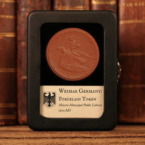 Weimar Germany, Meissen Municipal Public Library, Porcelain Token - 1923 CE - Weimar Republic