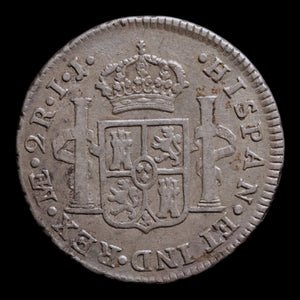 Spanish Empire, Peru, King Charles IV, 2 Reales - 1794 CE - Spanish Empire