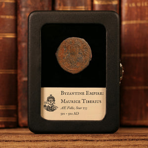 Byzantine Empire, Emperor Maurice Tiberius, AE Follis (Sear 533) - 591 to 592 CE - Byzantine Empire