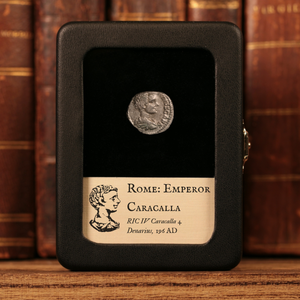 Rome, Emperor Caracalla, AR Denarius, Priestly Implements Reverse - 196 CE - Roman Empire