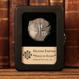 Spanish "Piece of Eight" (8 Reales), Ferdinand VI, Silver Cob Coin - 1752 - Spanish Empire