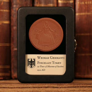 Weimar Germany, 25th Anniversary of Museum of Sacshen, Porcelain Token - 1922 CE - Weimar Republic
