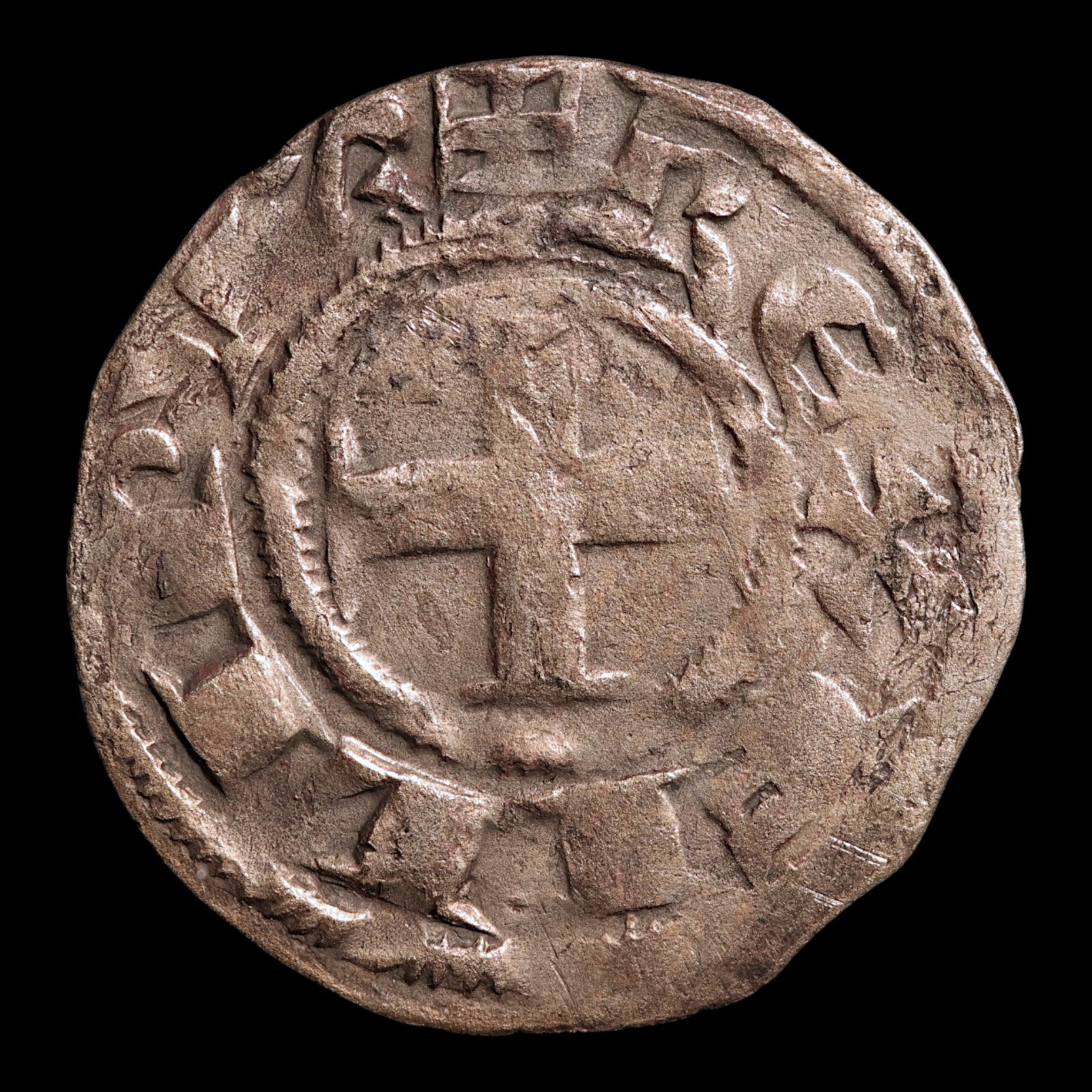 Lordship of Déols, Philip II Augustus, BI Denier - 1206 to 1207 CE - French States